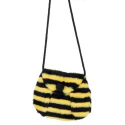 Plüschige Bienen-Umhängetasche