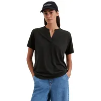 Marc O'Polo Kurzarmbluse aus Organic Cotton-Viskose-Slub-Jersey schwarz S