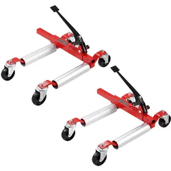 VEVOR Radwagen 2 Stk. 680 kg pro Stück Tragkraft Rangierroller mit Ratschenfunktion Reifenroller für PKW und SUV Ideal zum Manövrieren & Umsetzen von Fahrzeugen Ratscheanwagenheber