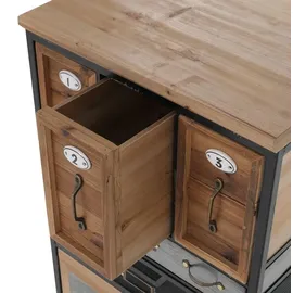 Mendler Apothekerkommode 85 x 46 x 35 cm Braun