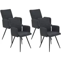 Hela 4-Fußstuhl HELA "PARIS", schwarz (anthrazit, schwarz, schwarz), B:54cm