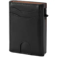 SENDEFN Geldbörse Herren aus Leder | Portmonee Herren mit RFID-Schutz | Aluminium Kreditkartenetui Herren mit Magnetverschluss | Slim Wallet Kartenhalter | Kleine-Brieftaschen