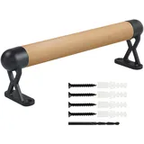 WWFFEN Holz handlauf, 28cm Innentreppen Sicherheitshandlauf Treppe seitliche Montage, Buche Holz Handlauf Treppengeländer Rutschfest Sicher Barrierefrei, für Innen und Außen Handlauf,Jüngere/ältere
