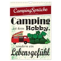 Calvendo CampingSprüche (Wandkalender 2026 DIN A4 hoch), CALVENDO Monatskalender: