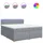 vidaXL Boxspringbett mit Matratze Hellgrau 180x200 cm Stoff