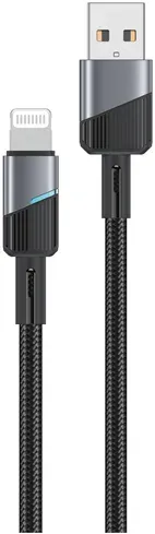 Neues Encore Energy USB-A Lightning Kabel QC PD zum Laden und Datentransfer 100 cm geflochten schwarz EE101-L