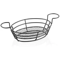 Chicken Wings Korb, 37,5 x 20 x 7,5 cm, schwarz pulverbeschichtet, Metall