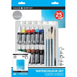 Daler Rowney Simply Aquarellmalset 25 St. sortierte Farben
