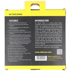 Nitecore Ladegerät Digicharger D4 EU mit Display für AAA, AA, C