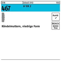 Industrial Quality Supplies DIN 467 Rändelmuttern A 1/A 2