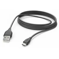 Hama USB Kabel USB 2.0 USB-A Stecker, USB-Micro-B Stecker 3.00m Schwarz