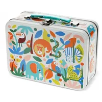 Rex London Metallköfferchen Wild Wonders Metall Box Dschungel-Tier-Motiv für