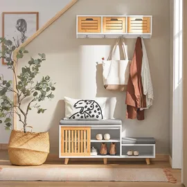 SoBuy FSR125 101 x 46 x 35 cm weiß / weiß