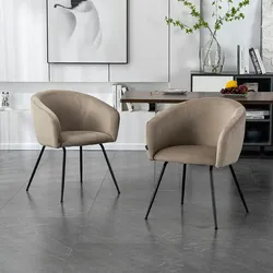 HOME DELUXE - Polsterstuhl ARIA - 3 Stück, Farbe: Samt Beige - weiche Polsterung, bis 120 kg belastbar I Küchenstuhl Speisestühle Esszimmerstühle