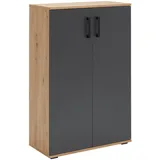 XORA Schuhschrank Anthrazit, Eiche Artisan, 5 Fächer, 70x106x33.4 cm, Typenauswahl, stehend, Garderobe, Schuhaufbewahrung, Schuhschränke