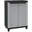 Terry Schrank Kunststoff 68x39x91,5 cm Schwarz 2 Türen 1 Einlegeboden
