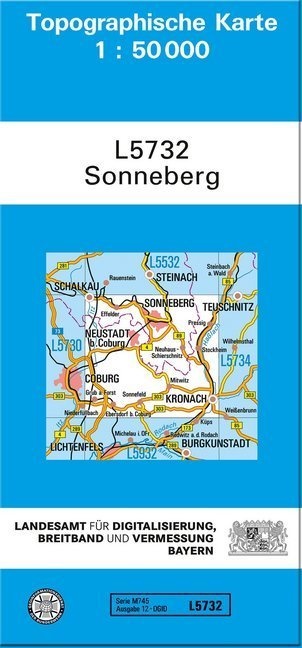 Topographische Karte Bayern / L5732 / Topographische Karte Bayern Sonneberg  Karte (im Sinne von Landkarte)