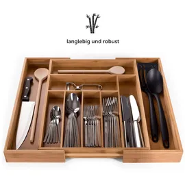 Blumtal Besteckkasten aus Bambus 33,7 x 5 x 44,5 cm