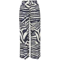 LASCANA Palazzohose Damen creme-graublau bedruckt Gr.36