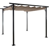 MCW Pergola 3 x 3 m inkl. Schiebedach taupe