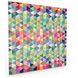 Primedeco Küchenrückwand Küchenrückwand Spritzschutz Glas mit Motiv Farbmuster 60 cm x 60 cm