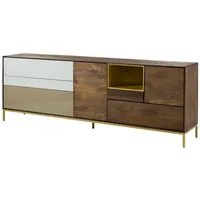 Massivmoebel24 Sideboard Mango 240x45x85 braun geölt CHICAGO #106 -