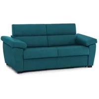 2-sitzer Schlafsofa Quinta, Schlafsofa Fürs Wohnzimmer, Gepolstert, Abnehmbar, 100 % Made In Italy-qualität, 205x95 H100 Cm, Hellblau - Dmora