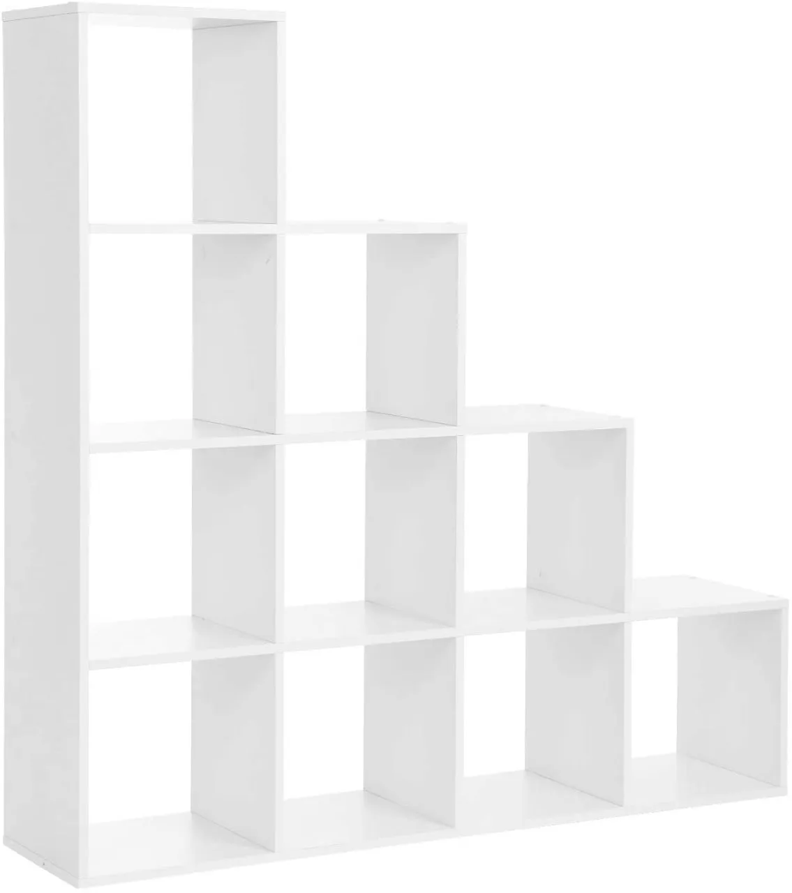 Bücherregal mit 10 Würfeln, Weiß