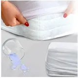 evetextile Eve Textile Matratzen-Topper wasserdichter Matratzenschoner 140 x 200 cm weiß