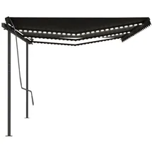 vidaXL Automatische Markise mit LED & Windsensor 6x3 m Anthrazit