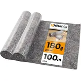 Hinrichs Malervlies Malervlies 2er Set 50m 180g/m2 - Abdeckvlies Anti-Rutsch, Heimwerker grau