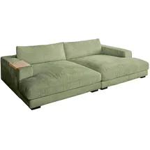 KAWOLA Big-Sofa Cord 2-Sitzer Grün