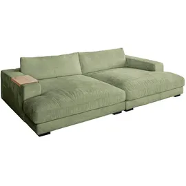 KAWOLA Big-Sofa Cord 2-Sitzer Grün