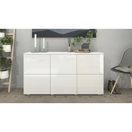 borchardt Möbel Rova 139 x 72 x 35 cm Weiß hochglanz
