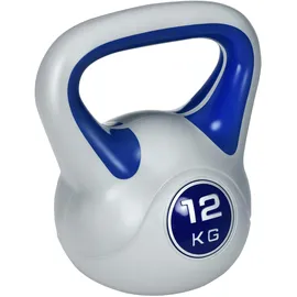 sportnow Kettlebell 12 kg bodenschonende Kugelhantel blau