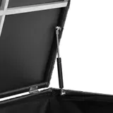 Tectake tectake® Auflagenbox, Kuusamo mit Aluminiumgestell und Rattangeflecht, komfortable Hubautomatik, 117 x 54 x 64 cm