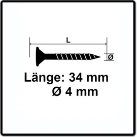 SPAX Schieferschraube 4 x 34 mm 500 Stück, Teilgewinde, Spezialkopf, T-Star Plus T20 4CUT