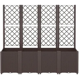 vidaXL Pflanzkübel mit Rankgitter 160 x 40 x 140 cm Braun