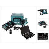 Makita DHR 281 PMJ inkl. 2 x 4,0 Ah + Doppelladegerät + 17tlg. Bohrer und Meißel Set