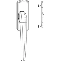 Maco SKB-Z Drehgriff für Aufsatzgetriebe, rechts, Aluminium silber eloxiert