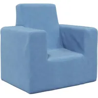 Kindersofa Blau Weich Plüsch