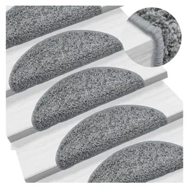 vidaXL Treppenmatten 15 Stk. Grau 56x17x3 cm