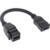 InLine HDMI Keystone Adapterkabel 4K/30Hz, HDMI A Buchse/Buchse, schwarz,