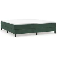 vidaXL Boxspringbettgestell 160 x 200 cm Dunkelgrün