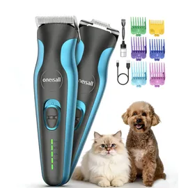 Oneisall Leise Hundeschermaschine 2500 mAH Schwarz