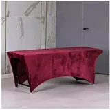 STM Company Massageliege Verlängerter Liegenbezug für Massagebett, Bezug, Spannbetttuch (für alle gängigen Kosmetikliegen, Massageliegen, Couches, aus Velour, ohne Matratze), 180x60 cm/ 190x70 cm rot 180x60 cm