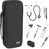 Teamoy Stethoskop Tasche, Stethoskop-Tragetasche ist vereinbar mit 3M Littmann, MDF, ADC und Omron Stethoskop, Schutzhülle für Stethoskop und Extra Zubehör, Schwarz