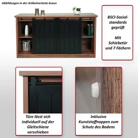 MCW Sideboard K75 150 x 84 x 40 cm Naturfarben / Schwarz