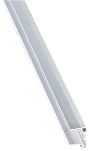 U Profil 16 mm Alu preßblank mit Tropfkante – Verschluß untere Seite für Stegplatten 6000 mm lang
