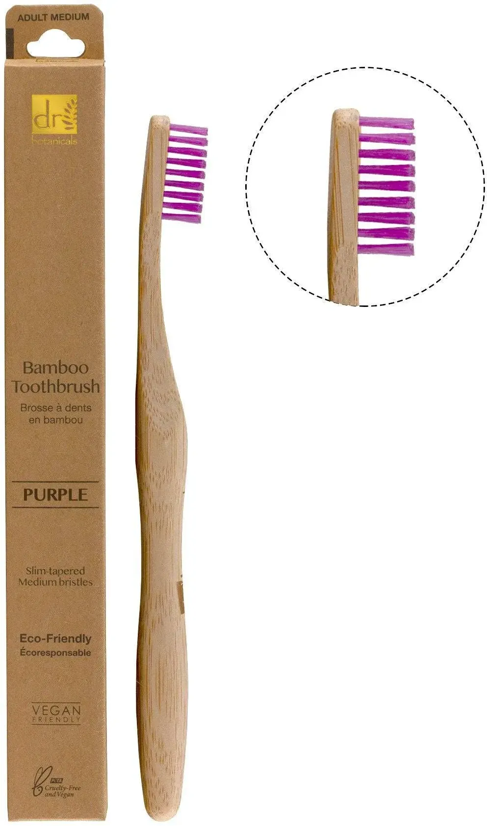 Dr Botanicals Bamboo Toothbrush Purple 1 ml